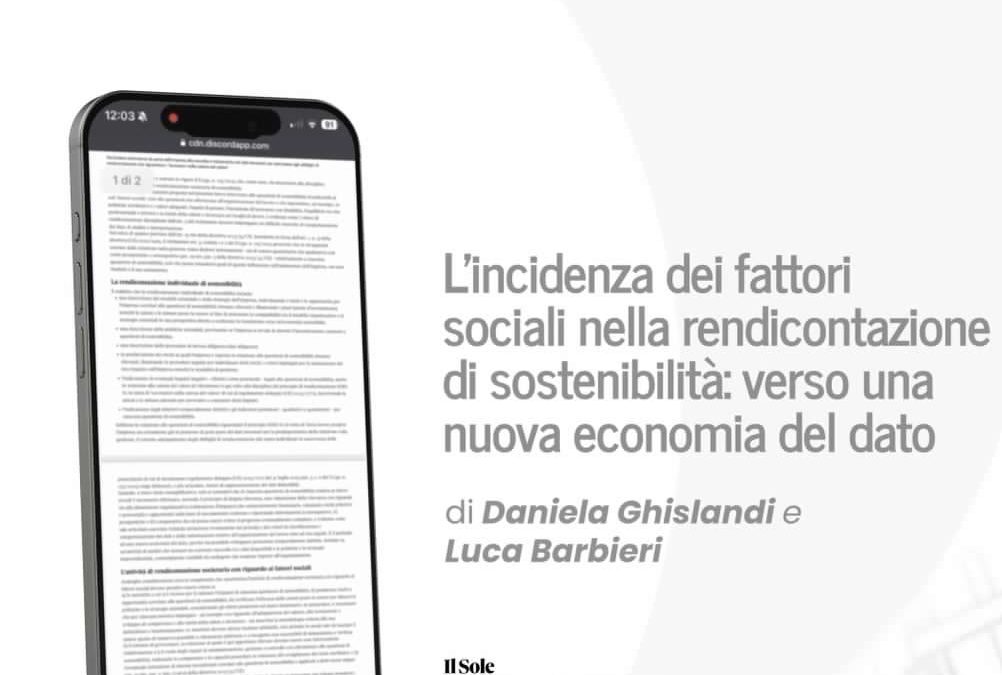 L’incidenza dei fattori sociali nella rendicontazione di sostenibilità: verso una nuova economia del dato