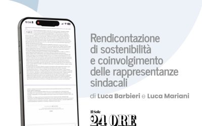 Rendicontazione di sostenibilità e coinvolgimento delle rappresentanze sindacali