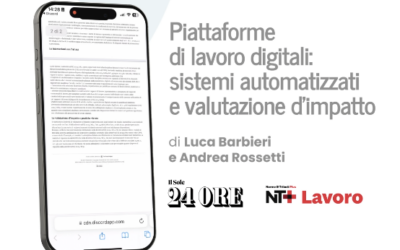 Piattaforme di lavoro digitali: sistemi automatizzati e valutazione d’impatto