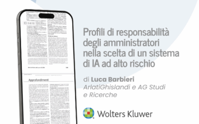 Profili di responsabilità degli amministratori nella scelta di un sistema di IA ad alto rischio