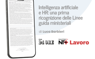 Intelligenza artificiale e HR: una prima ricognizione delle Linee guida ministeriali