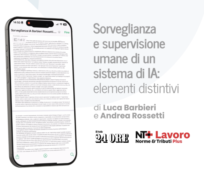 Sorveglianza e supervisione umane di un sistema di IA: elementi distintivi