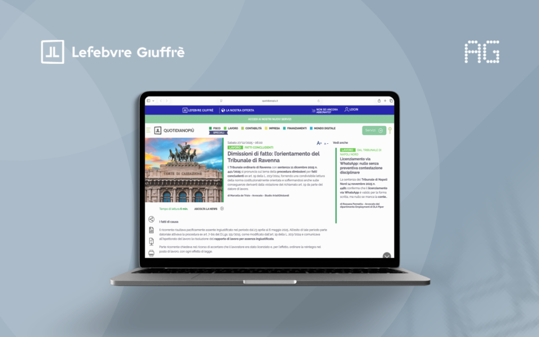 Dimissioni di fatto: l’orientamento del Tribunale di Ravenna
