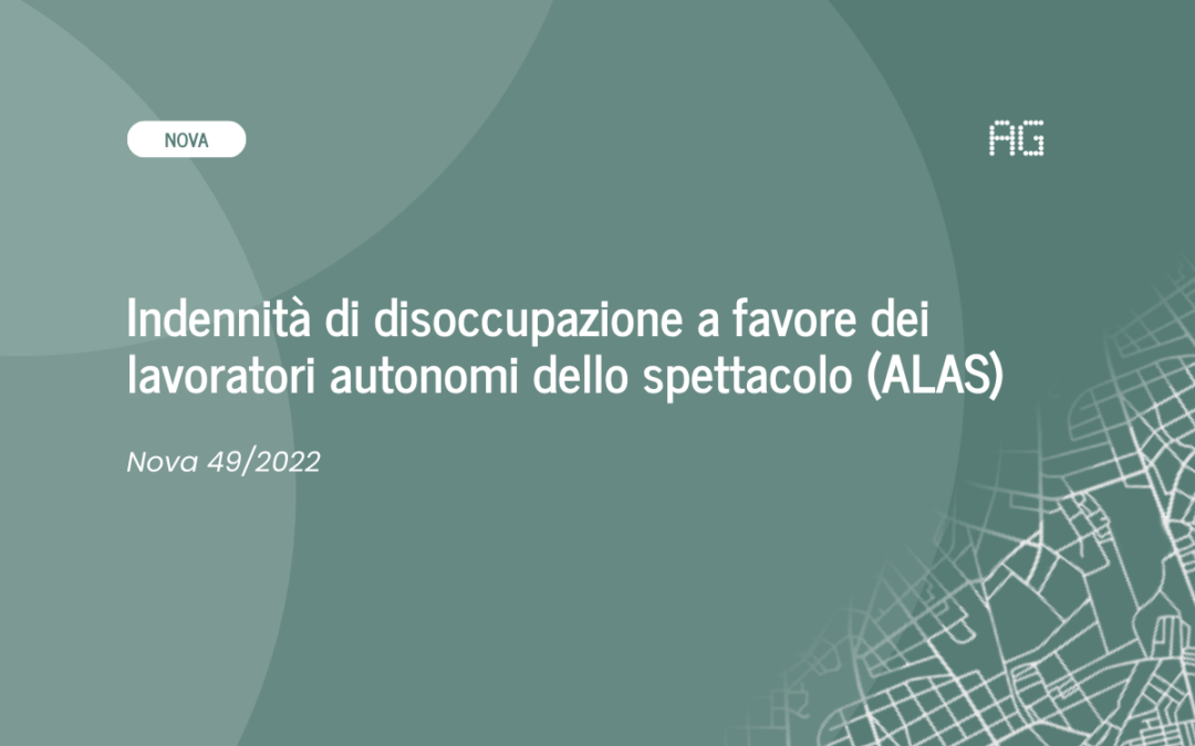 Indennità di disoccupazione a favore dei lavoratori autonomi dello spettacolo (ALAS)