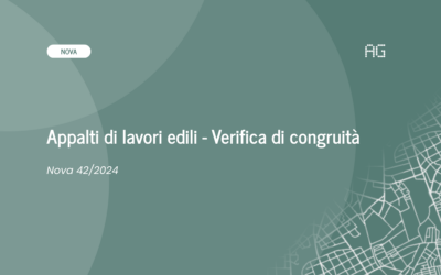 Appalti di lavori edili – Verifica di congruità