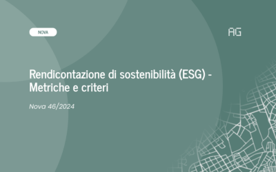 Rendicontazione di sostenibilità (ESG) – Metriche e criteri