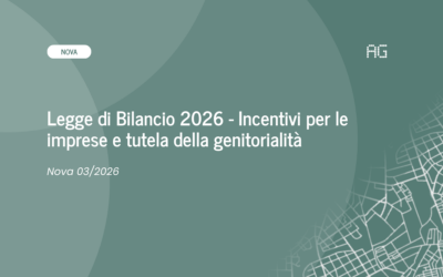 Nova 03/2026: Legge di Bilancio 2026 – Incentivi per le imprese e tutela della genitorialità