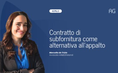 AGPill – Contratto di subfornitura come alternativa all’appalto
