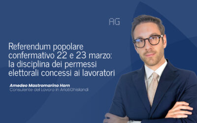 AGPill – Referendum popolare confermativo 22 e 23 marzo: la disciplina dei permessi elettorali concessi ai lavoratori