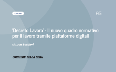 ‘Decreto Lavoro’ – Il nuovo quadro normativo per il lavoro tramite piattaforme digitali