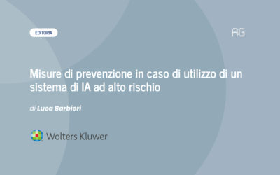 Misure di prevenzione in caso di utilizzo di un sistema di IA ad alto rischio